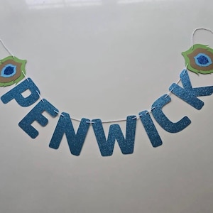 Peacock banner, Peacock birthday banner, Peacock party decorations, peacock supplies, peacock birthday party, peacock custom banner,