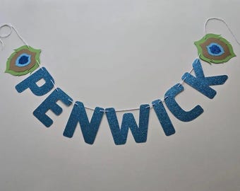 Peacock banner, Peacock birthday banner, Peacock party decorations, peacock supplies, peacock birthday party, peacock custom banner,
