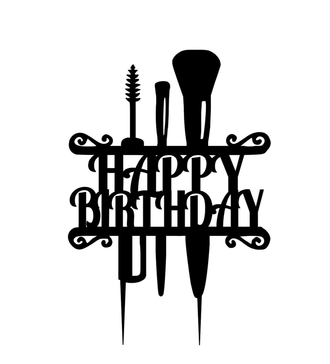 Makeup Cake Topper Makeup Artist Cake Topper Makeup Topper Etsy