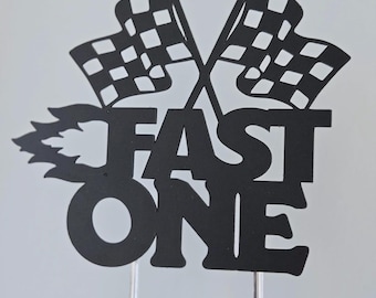 Fast One Cake Topper: First Birthday Racing Theme