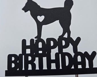 Husky Birthday Cake Topper: Custom Paper Party Decoration