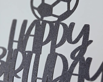Soccer Birthday Cake Topper: Paper Party Decoration