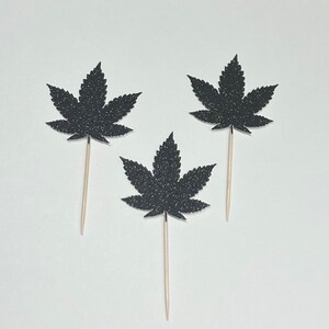 Marijuana cupcake toppers, marijuana toppers, marijuana birthday toppers, green cupcake toppers, leaf cupcake toppers