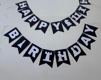 Chess banner, Chess birthday banner, Chess custom banner, chess piece banner, chess birthday party decorations, chess party decor