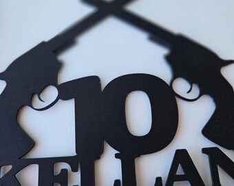 Gun cake topper, pistol cake topper, hand gun cake topper, gun topper, gun lover cake topper, gun lovers cake topper, pistol topper