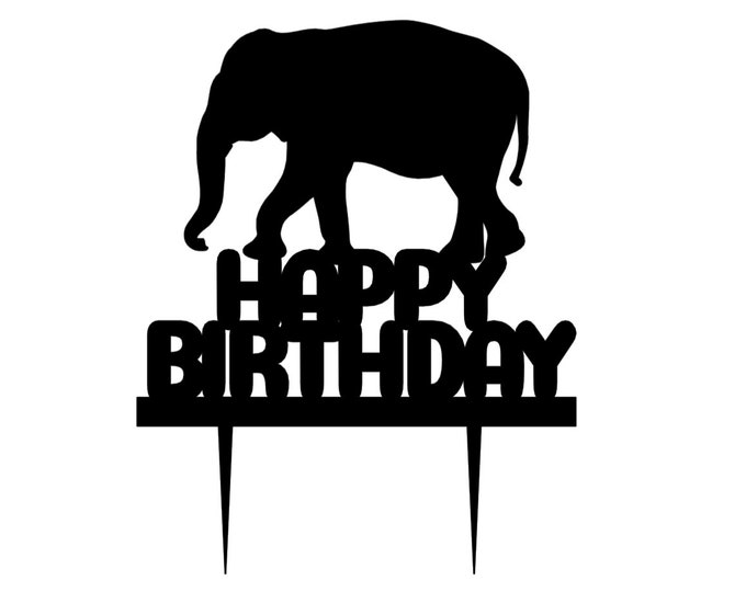 Elephant cake topper, Elephant topper, Elephant birthday cake topper, elephant cupcake toppers, elephant toppers, elephant cake toppers
