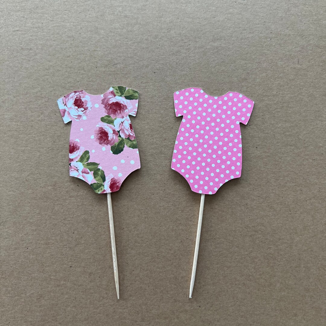 Onesie Cupcake Toppers, Onesie Toppers, Baby Onesie Toppers, Baby