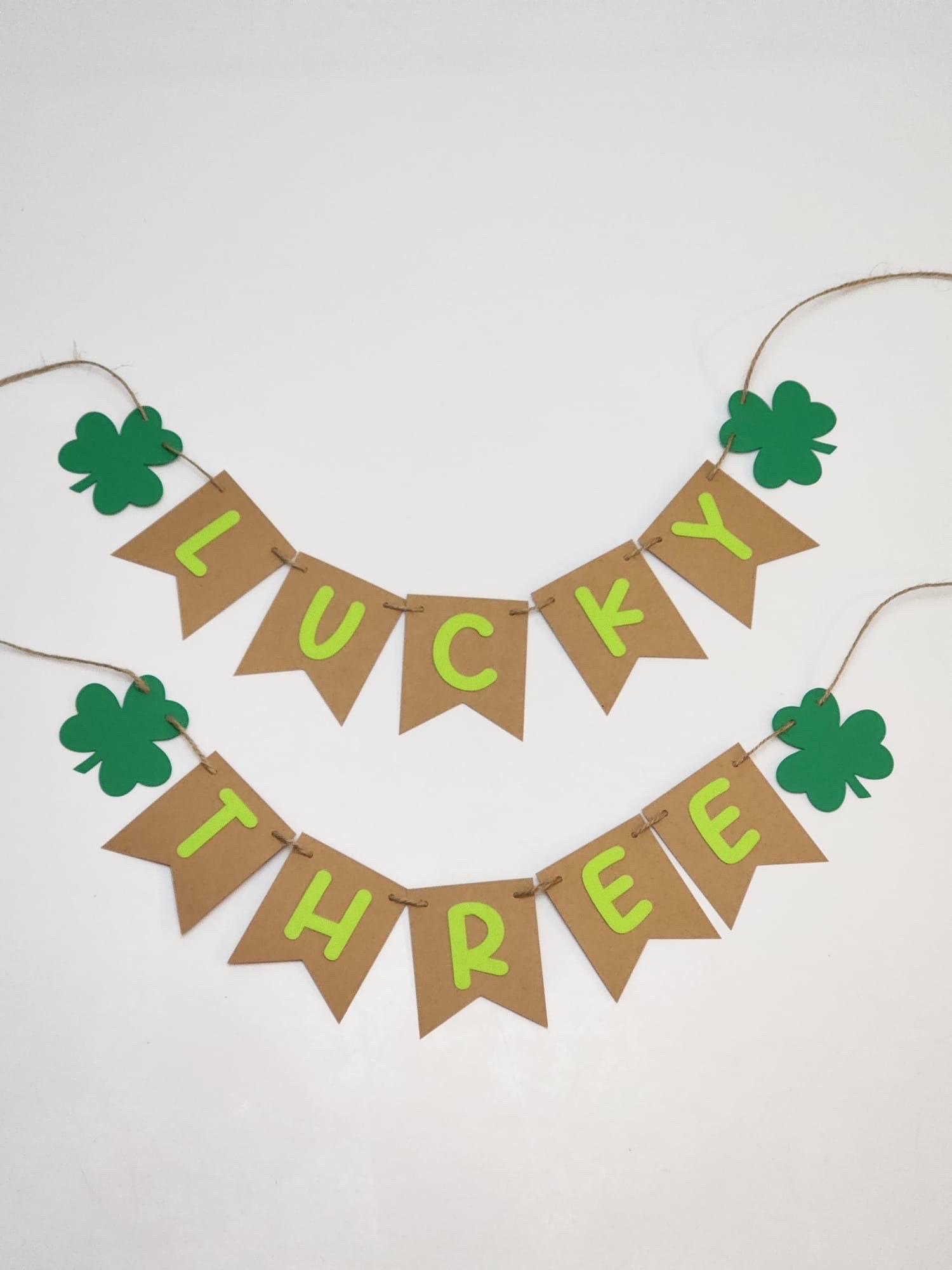 Lucky 3-Leaf Clover Banner Set - 3 Pack St. Patrick's Day Garland Decorations, 8.75 Feet Each, Glitter Paper - View #13