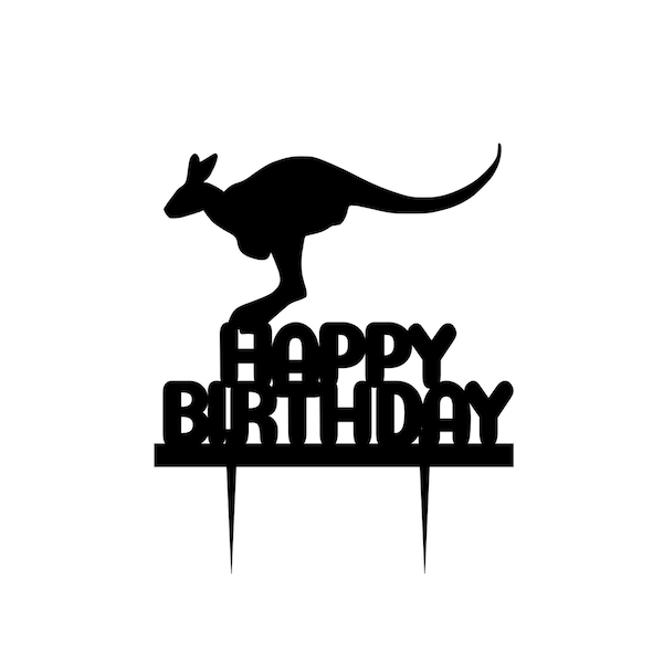 Kangaroo cake topper, Kangaroo birthday cake topper, Kangaroo topper, kangaroo cupcake toppers, Kangaroo confetti, Custom topper,