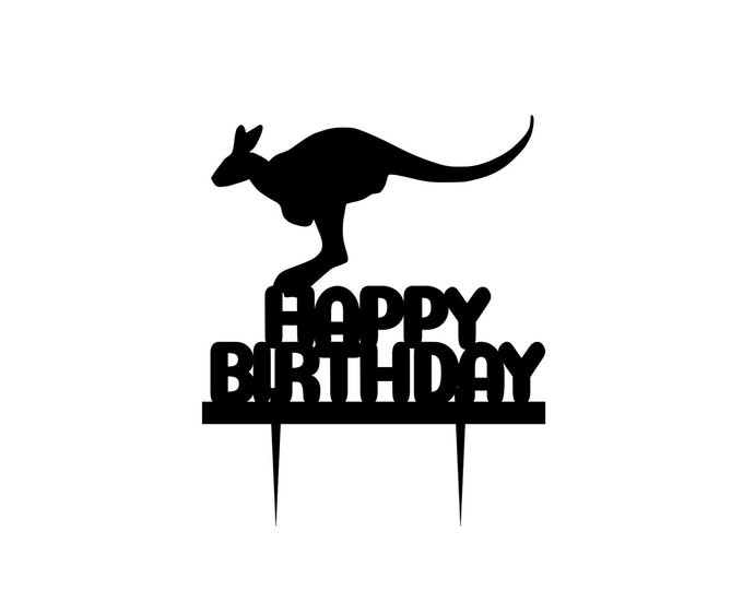 Kangaroo cake topper, Kangaroo birthday cake topper, Kangaroo topper, kangaroo cupcake toppers, Kangaroo confetti, Custom topper,