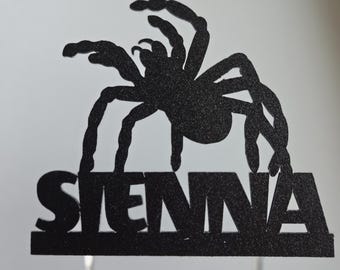 Tarantula Birthday Cake Topper: Glitter Spider Party Decor