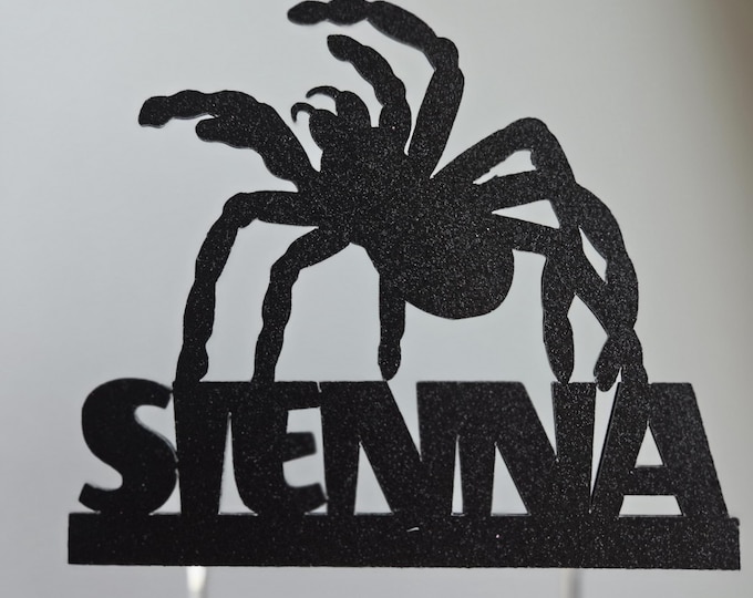 Tarantula Birthday Cake Topper: Glitter Spider Party Decor