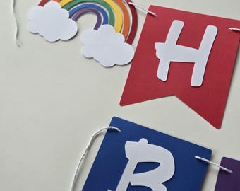 Rainbow Birthday Banner: Custom Party Decorations