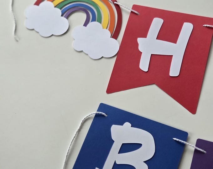 Rainbow Birthday Banner: Custom Party Decorations