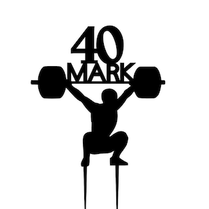 Weight training cake topper, Lifting weights cake topper, Lifting cake topper, muscular cake topper, Flexing cake topper, Gym cake topper