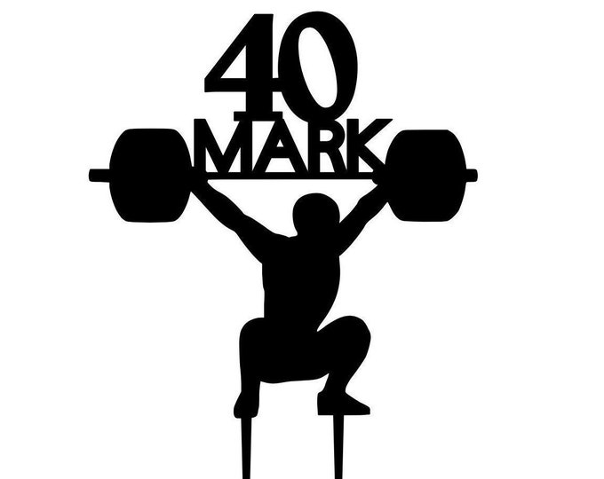 Weight training cake topper, Lifting weights cake topper, Lifting cake topper, muscular cake topper, Flexing cake topper, Gym cake topper
