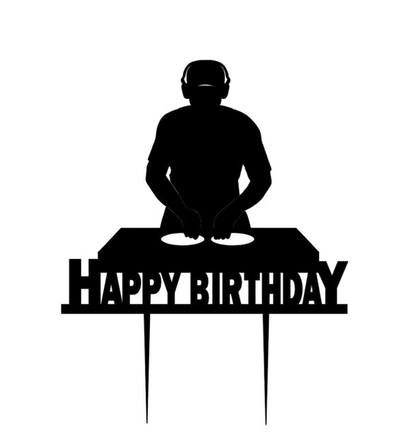 Dj Cake Topper Disk Jockey Cake Topper Dj Birthday Cake Etsy