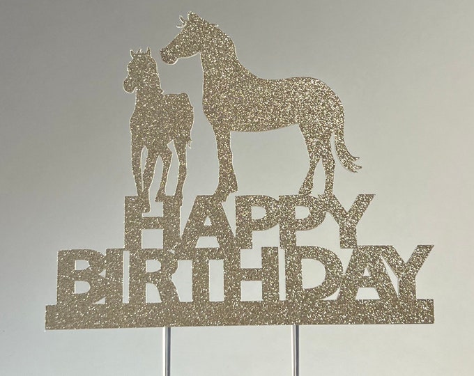 Horse cake topper, horse birthday topper, woman and horse cake topper, horse lover cake topper, horse riding cake topper