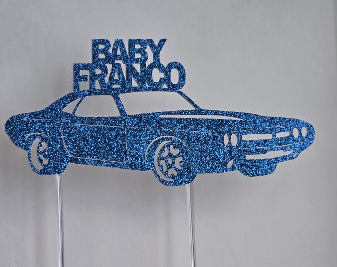 Muscle Car Birthday Cake Topper: Classic Sports Car Decor