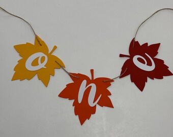 Fall first birthday banner, fall banner, leaves changing colors banner, falling leaves banner, colorful leaves banner, fall birthday banner,