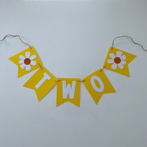 Daisy banner, groovy one banner, daisy flower banner, summer flower banner, spring flower banner, happy banner, groovy banner,