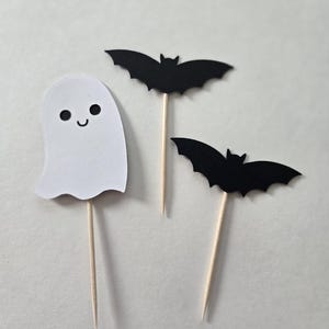 The spooky one cupcake toppers, Booday cupcake toppers, halloween cupcake toppers, bat cupcake toppers, ghost cupcake toppers, 12 toppers