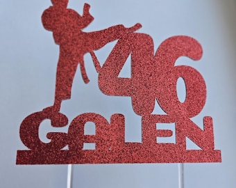 Karate Birthday Cake Topper: Personalized Martial Arts Party Decor