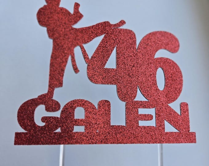 Karate Birthday Cake Topper: Personalized Martial Arts Party Decor