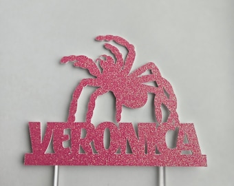 Tarantula Birthday Cake Topper: Glitter Spider Party Decor