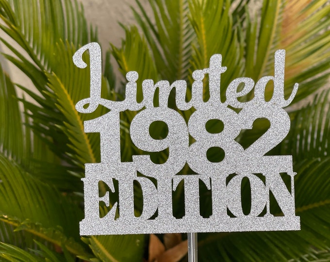 limited edition cake topper, birth year cake topper, custom cake topper, personalized cake topper, special edition cake topper