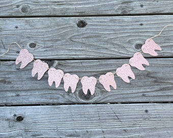 Smiling Tooth Banner: First Tooth Party Garland