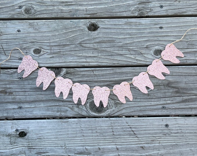 Tooth banner, smiling tooth banner, first tooth banner, hanging tooth banner, atam hatik banner, tooth garland, dental banner,