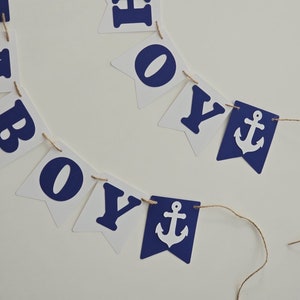 Ahoy It’s a Boy Banner, Ahoy Banner, Nautical Baby Shower Banner, Boy ...