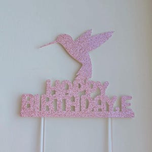 Humming bird cake topper, humming bird birthday cake topper, humming bird topper, hummingbird confetti, hummingbird toppers