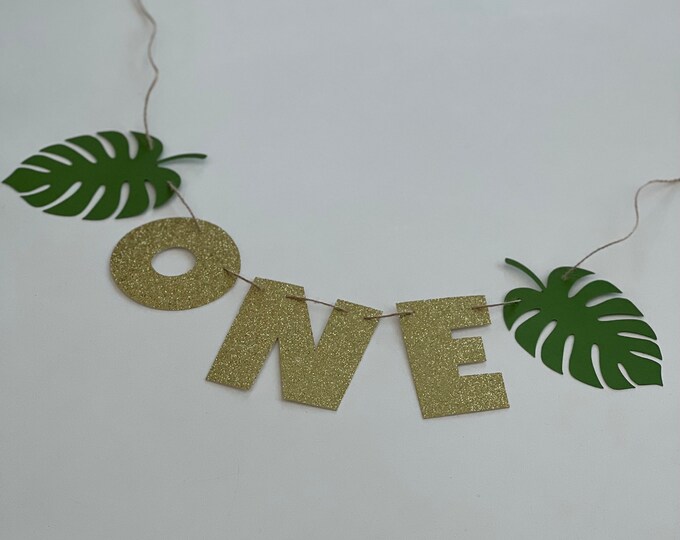 Jungle banner, Wild one banner, leaf banner, jungle custom Banner, safari banner, safari birthday banner, Wild banner, Forest banner,