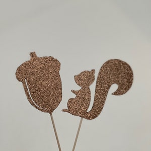 squirrel cupcake toppers, acorn cupcake toppers, squirrel toppers, acorn toppers, squirrel cake toppers, acorn cake toppers,