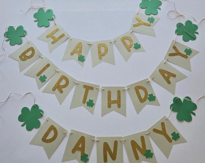 St Patricks one banner, clover one banner, St Patricks first birthday banner, shamrock banner, clover banner , Im one banner, St patty first