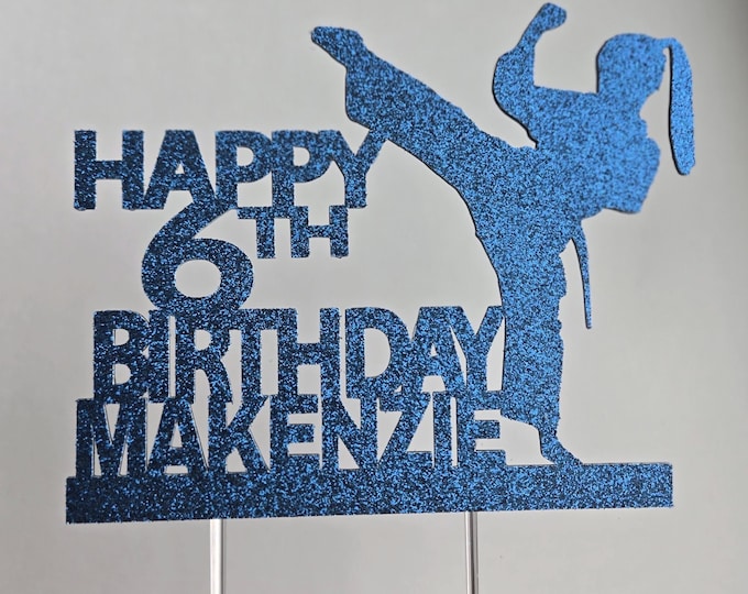 Karate Girl Cake Topper