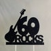 60 Rocks Cake Topper, Sixty Rocks Cake Topper, Rock and Roll Cake ...