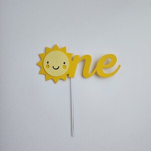 Sun cake topper, sunny cake topper, sunshine cake topper, sun birthday cake topper, one cake topper, Im one cake topper