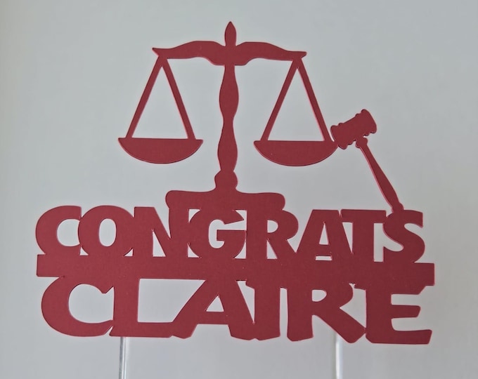Lawyer cake topper, Law school grad cake topper, Law school cake topper, lawyer birthday cake topper, Judge cake topper, Judicial cake