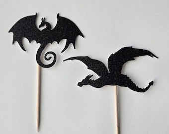 Dragon cupcake toppers, dragon toppers, dragon cake toppers, dragon cupcakes toppers, dragon supplies, dragon party