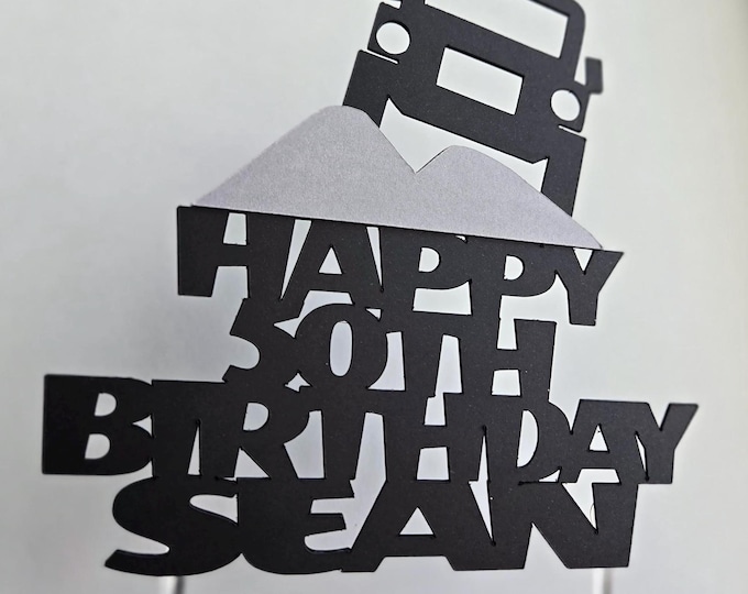 Off Roading Cake Topper: Adventure Birthday Party Decoration