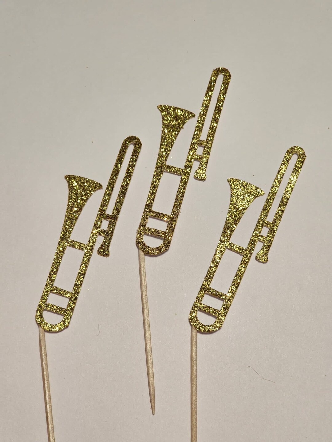 Trombone Cupcake Toppers, Trombone Toppers, Band Cupcake Toppers, Band