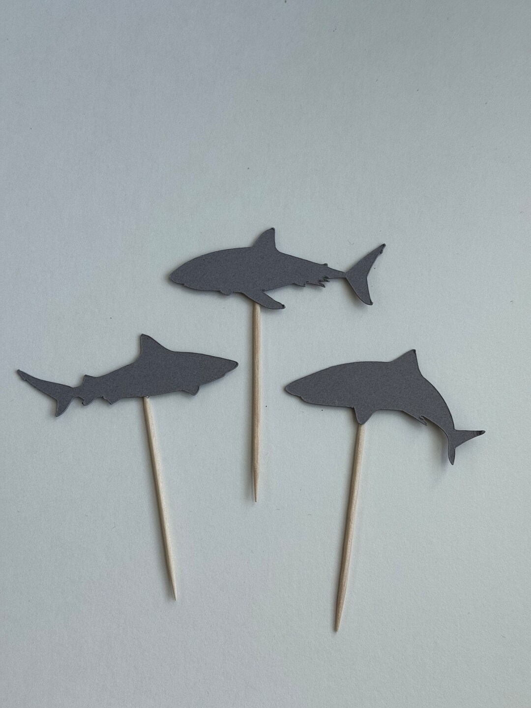 Shark Cupcake Toppers Shark Toppers Shark Cupcake Toppers Etsy