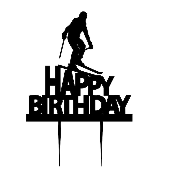 Ski cake topper, skiing cake topper, ski birthday cake topper, ski topper, skiing topper, skiing birthday cake topper, ski topper