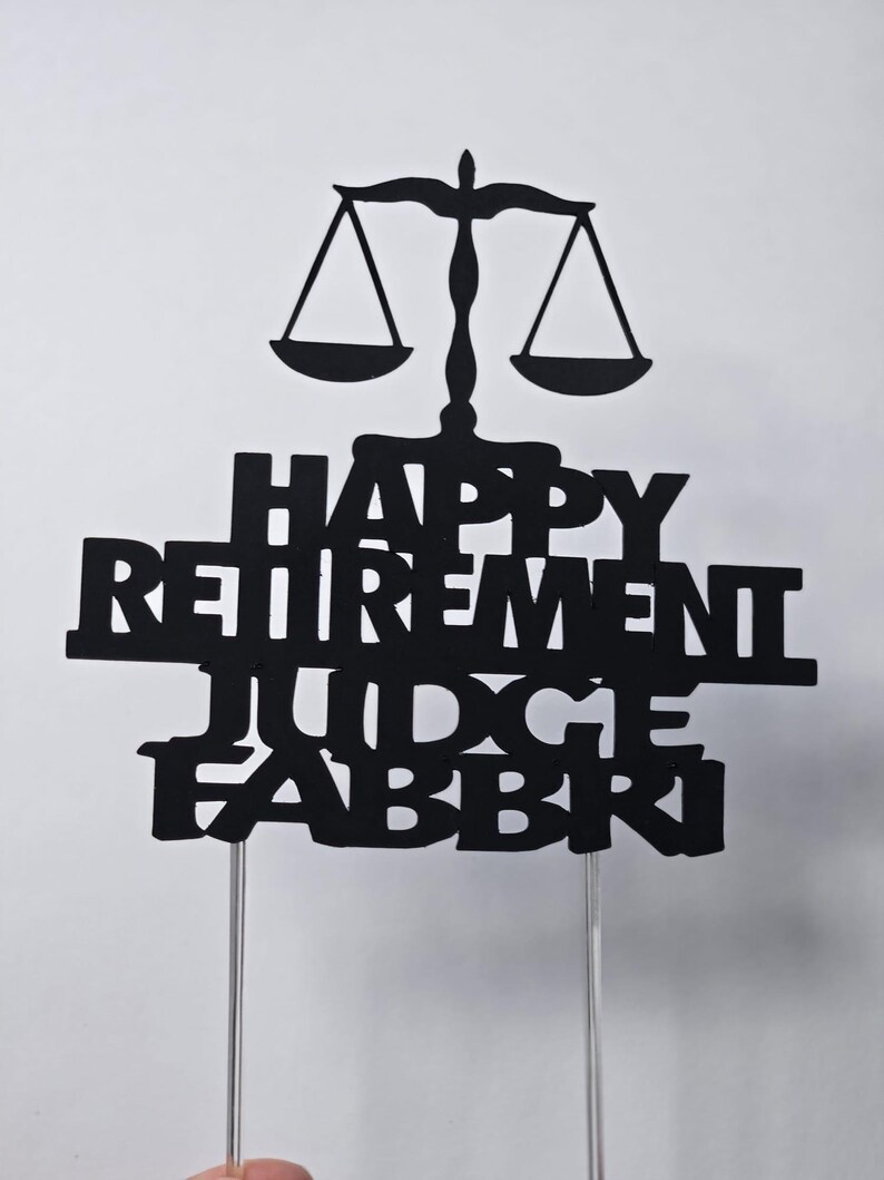 Table Topper Judge Retired Judge Cake Topper: Scales of Justice, Lawyer Retirement - Etsy