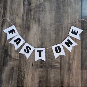 Fast one banner, Racing banner, race car birthday banner, two fast  banner, fast one birthday banner, fast one banner,