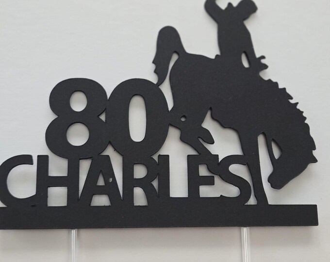 Cowboy birthday cake topper , cowboy cake topper, bucking horse cake topper, rodeo cake topper, cowboy birthday cake topper