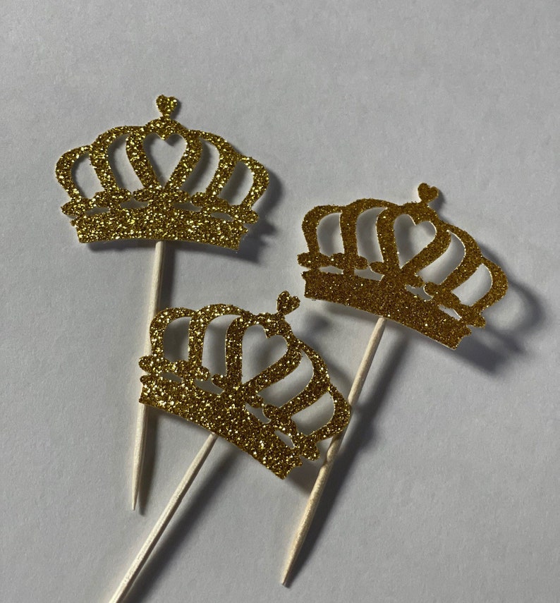 Tiara Toppers Tiara Cupcake Toppers Crown Cupcake Toppers Etsy